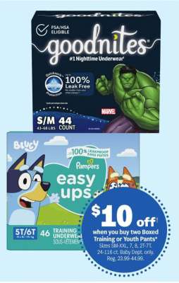 Goodnites & Pampers Easy Ups