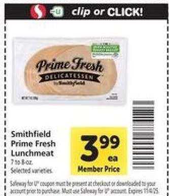 Smithfield Prime Fresh Lunchmeat