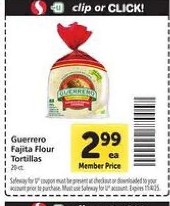 Guerrero Fajita Flour Tortillas