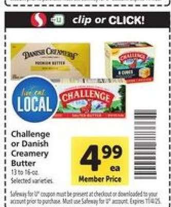 Challenge or Danish Creamery Butter