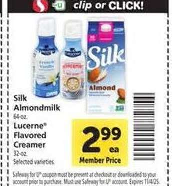Silk Almondmilk & Lucerne Flavored Creamer