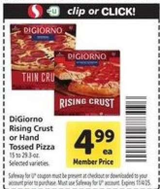 DiGiorno Rising Crust or Hand Tossed Pizza