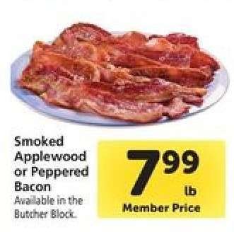 Smoked Applewood or Peppered Bacon