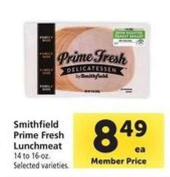 Smithfield Prime Fresh Lunchmeat