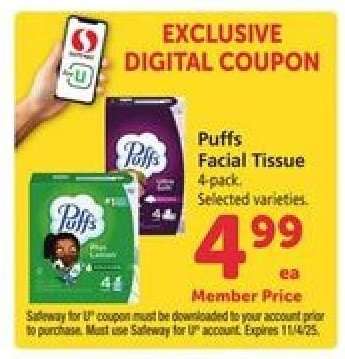 Puffs Facial Tissue*