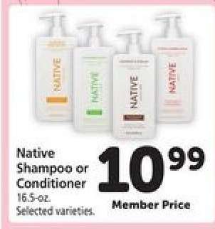 Native Shampoo or Conditioner
