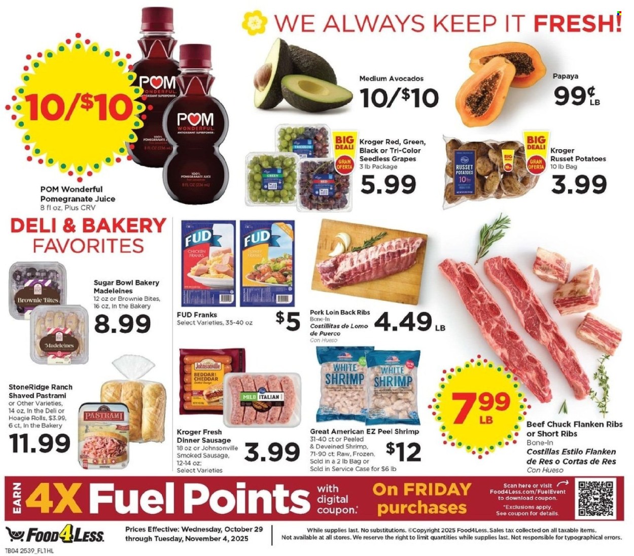 Food 4 Less ad - 10/29/2025 - 11/04/2025. Page 4