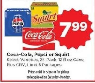 Coca-Cola, Pepsi or Squirt