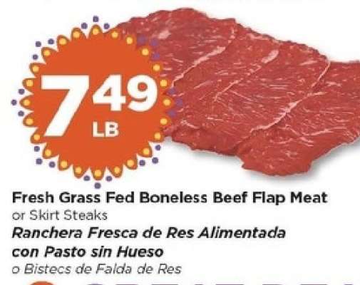 Fresh Grass Fed Boneless Beef Flap Meat