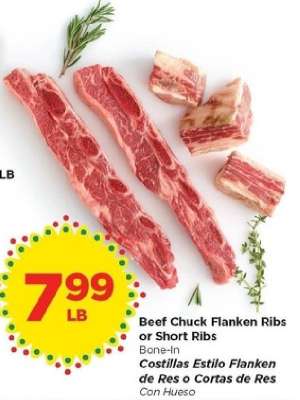 Beef Chuck Flanken Ribs or Short Ribs