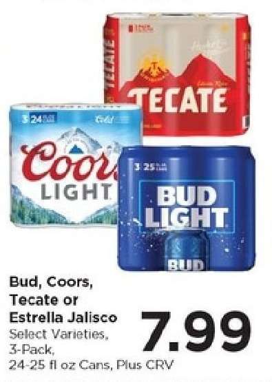 Bud, Coors, Tecate or Estrella Jalisco