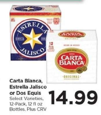 Carta Blanca, Estrella Jalisco or Dos Equis