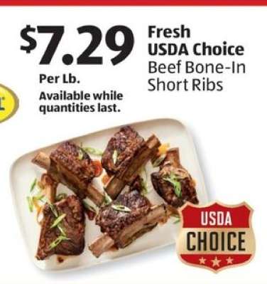 Fresh USDA Choice Beef Bone-In Short Ribs