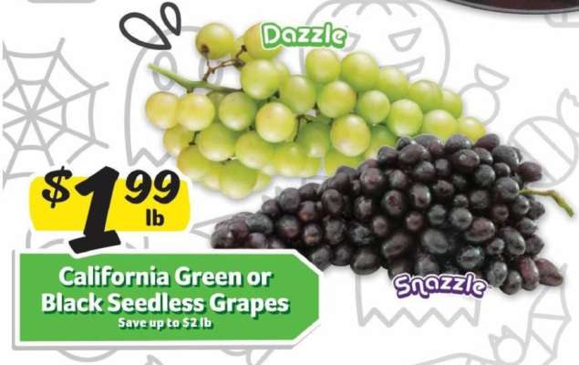 California Green or Black Seedless Grapes