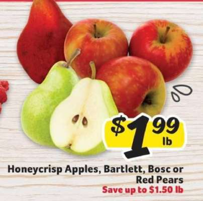 Honeycrisp Apples, Bartlett, Bosc or Red Pears