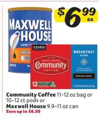 Community Coffee or Maxwell House