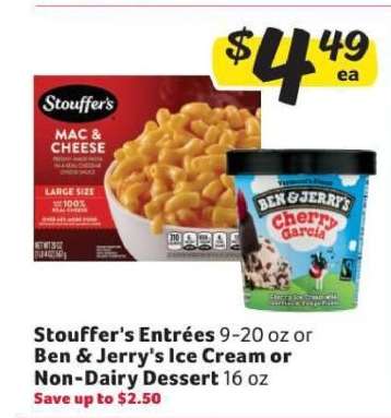 Stouffer's Entrées or Ben & Jerry's Ice Cream