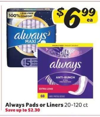 Always Pads or Liners