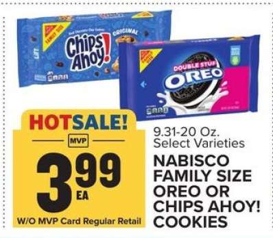 Nabisco Family Size Oreo or Chips Ahoy! Cookies*