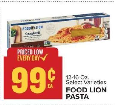Food Lion Pasta