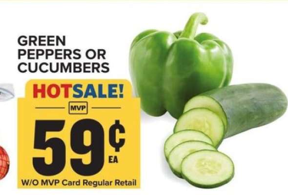 Green peppers or cucumbers