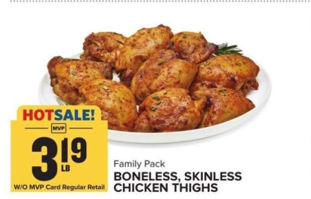 Family Pack Boneless, Skinless Chicken Thighs
