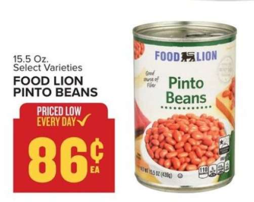 FOOD LION PINTO BEANS