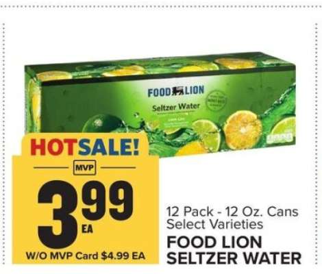FOOD LION SELTZER WATER