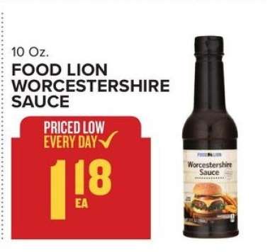FOOD LION WORCESTERSHIRE SAUCE