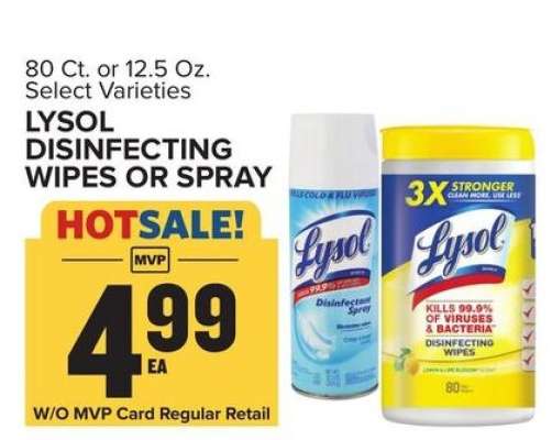 Lysol Disinfecting Wipes or Spray