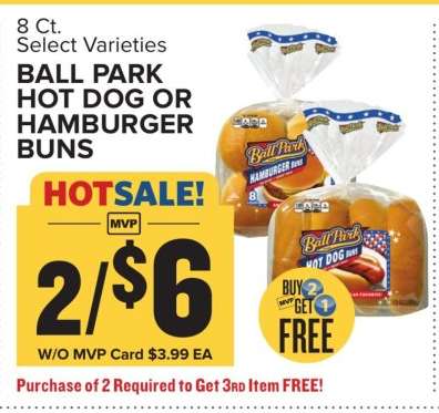 Ball Park Hot Dog or Hamburger Buns