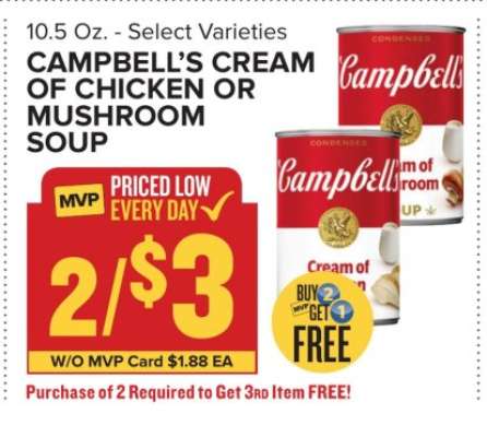 Campbell's Cream of Chicken or Mushroom Soup