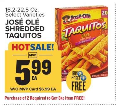 JOSÉ OLÉ SHREDDED TAQUITOS