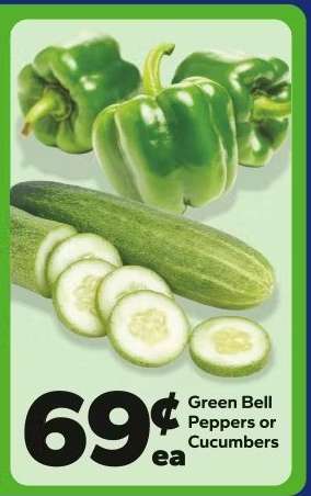 Green Bell Peppers or Cucumbers