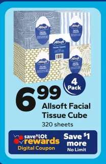 Allsoft Facial Tissue Cube
