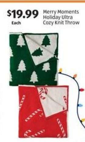 Merry Moments Holiday Ultra Cozy Knit Throw