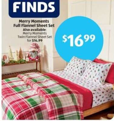 Merry Moments Full Flannel Sheet Set