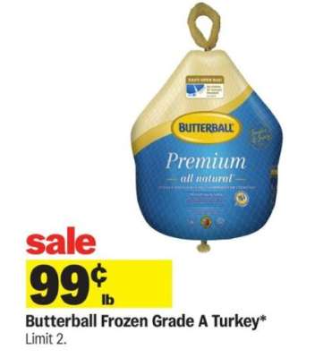 Butterball Frozen Grade A Turkey*