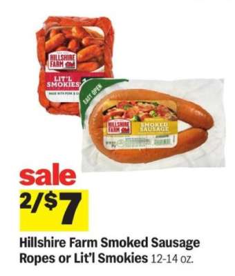 Hillshire Farm Smoked Sausage Ropes or Lit'l Smokies