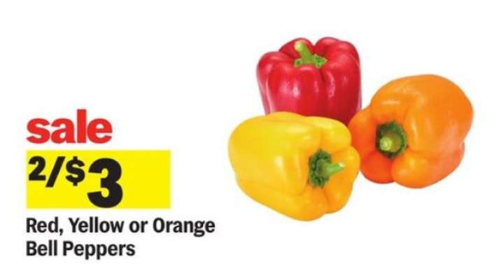 Red, Yellow or Orange Bell Peppers