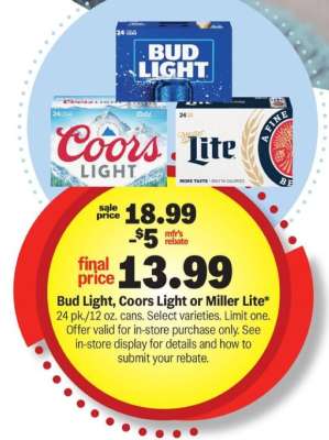 Bud Light, Coors Light or Miller Lite