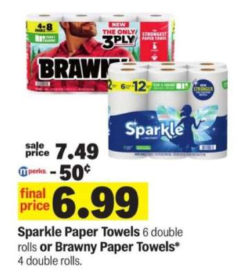 Sparkle or Brawny Paper Towels