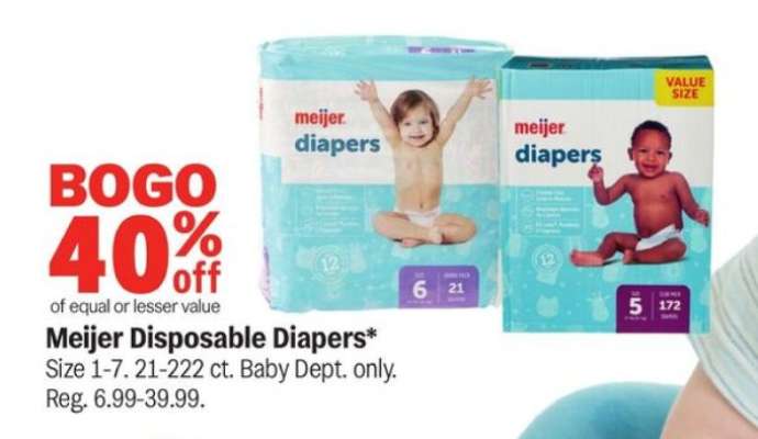 Meijer Disposable Diapers