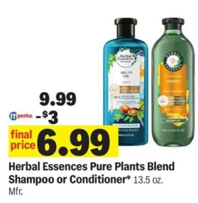 Herbal Essences Pure Plants Blend Shampoo or Conditioner*
