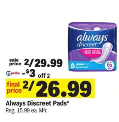 Always Discreet Pads