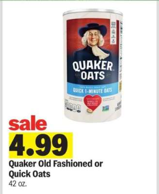 Quaker Old Fashioned or Quick Oats*