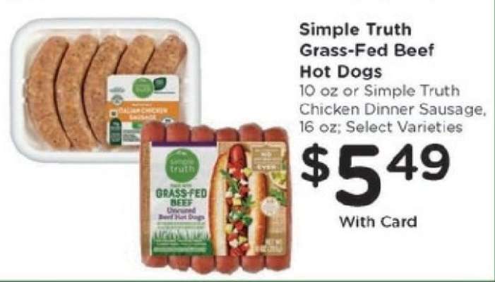 Simple Truth Grass-Fed Beef Hot Dogs