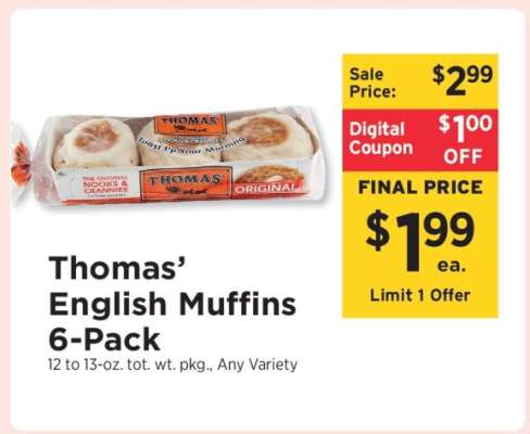 Thomas' English Muffins 6-Pack