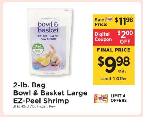 Bowl & Basket Large EZ-Peel Shrimp