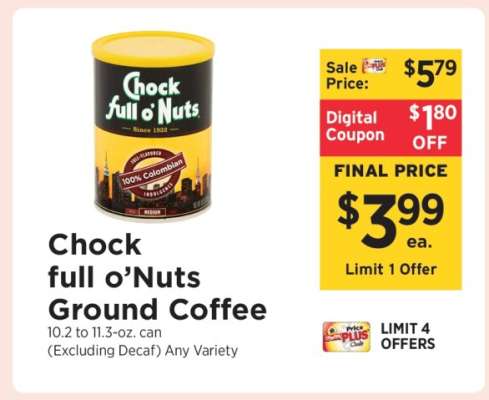 Chock full O'Nuts Ground Coffee